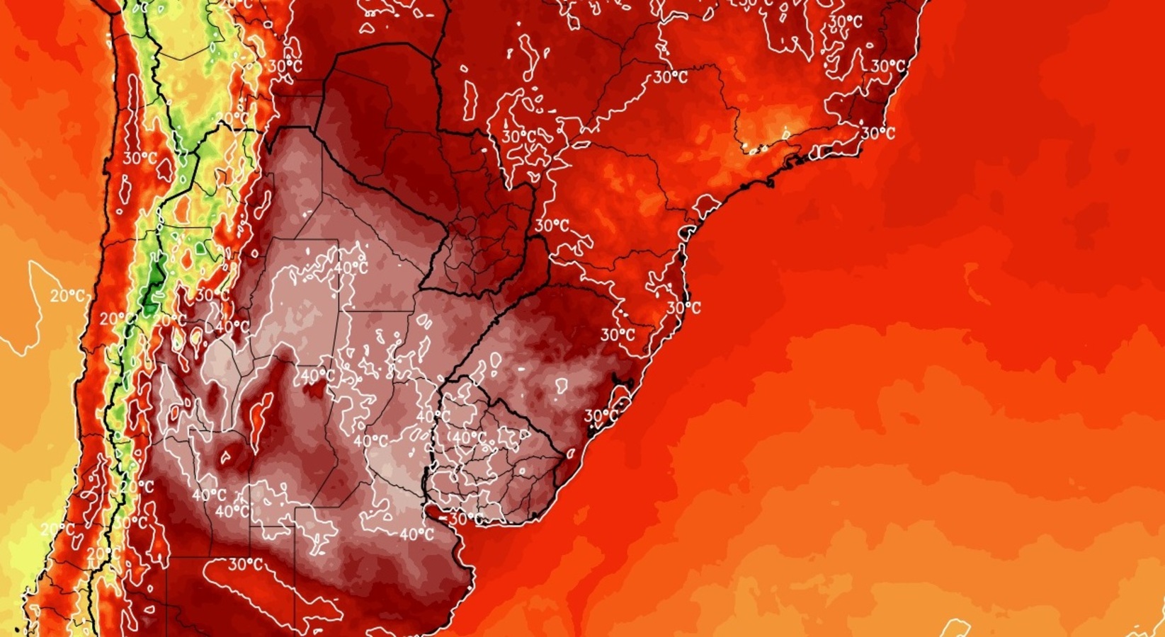 <span class="entry-title-primary">Bolha de calor se instala e calor aumenta nesta segunda-feira</span> <h2 class="entry-subtitle">Uma bolha de calor está sobre o Centro da Argentina, Uruguai e o Rio Grande do Sul com temperatura extrema e ar seco</h2>