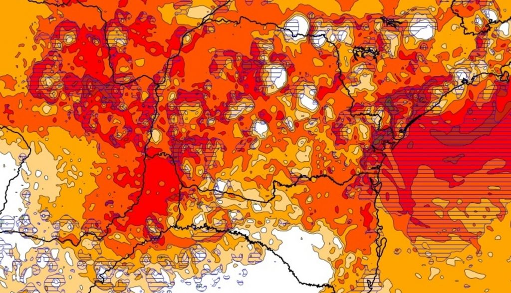Centro de baixa pressão trará chuva mais ampla e tempestades