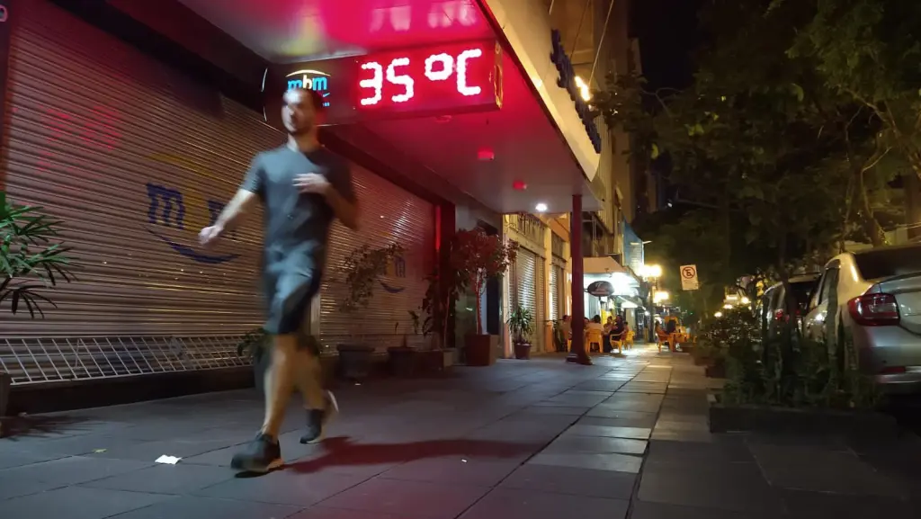 Calor registrado na última noite teve intensidade pouco comum