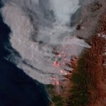Impressionantes imagens de satélite mostram os incêndios no Chile
