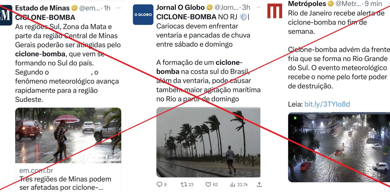 <span class="entry-title-primary">Verificamos: ciclone bomba não atinge diretamente o Sudeste do Brasil</span> <h2 class="entry-subtitle">Ciclone deste fim de semana será do tipo bomba meteorológica e vai atuar a uma grande distância da costa brasileira </h2>