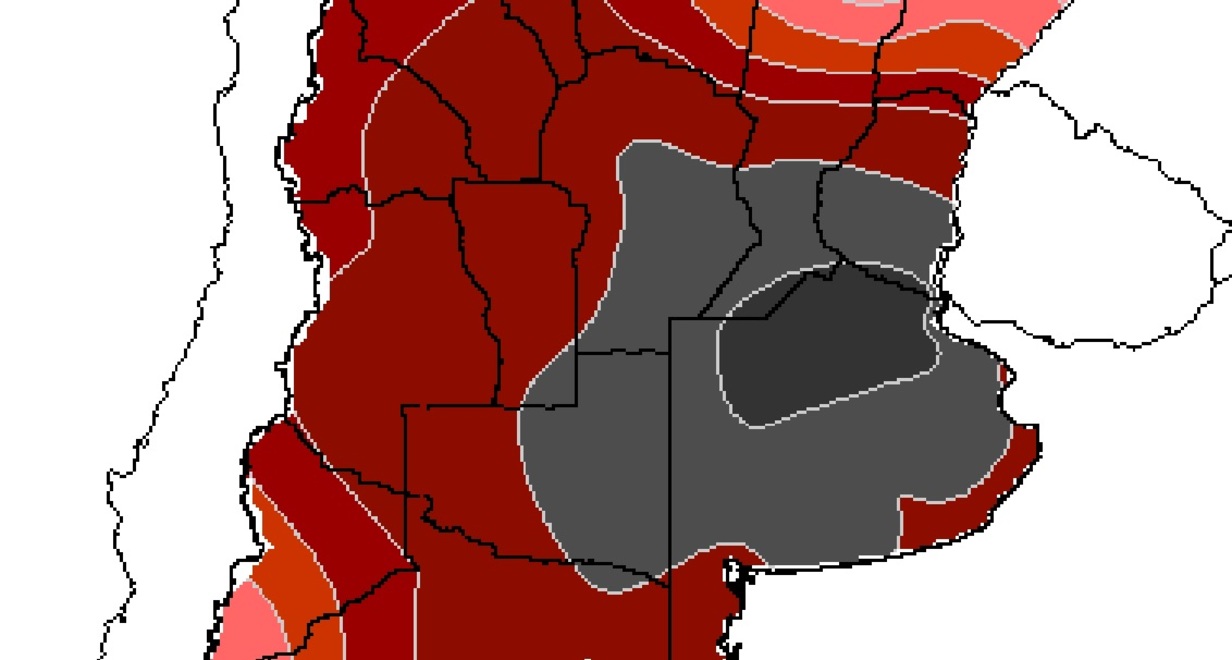 <span class="entry-title-primary">Calor absurdo na Argentina força Meteorologia a mudar mapas de temperatura</span> <h2 class="entry-subtitle">Temperatura está tão acima do normal que foram introduzidas novas cores no mapa para representar o enorme desvio da climatologia histórica</h2>