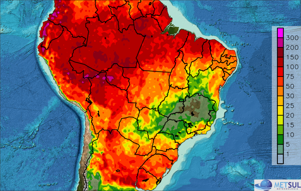 O que esperar da chuva até o começo de abril no Brasil