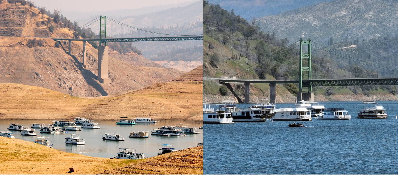 <span class="entry-title-primary">Califórnia sai de seca épica para enchentes: veja o antes e depois</span> <h2 class="entry-subtitle">Inverno extremamente chuvoso e com quantidades recordes de neve acaba com a maior seca em séculos na Califórnia</h2>