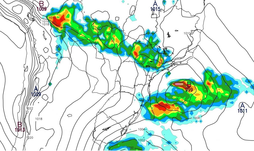Trem de baixas pressões vai favorecer instabilidade nos próximos dias