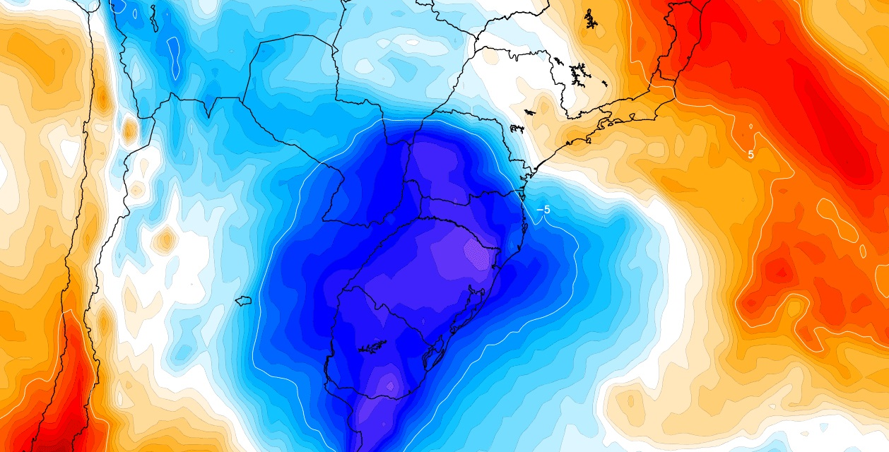 <span class="entry-title-primary">Massa de ar frio mais forte até agora do ano chega ao Brasil nesta semana</span> <h2 class="entry-subtitle">Incursão de ar frio vai derrubar a temperatura em estados do Sul, Centro-Oeste e o Sudeste do Brasil com geada em diversas localidades</h2>