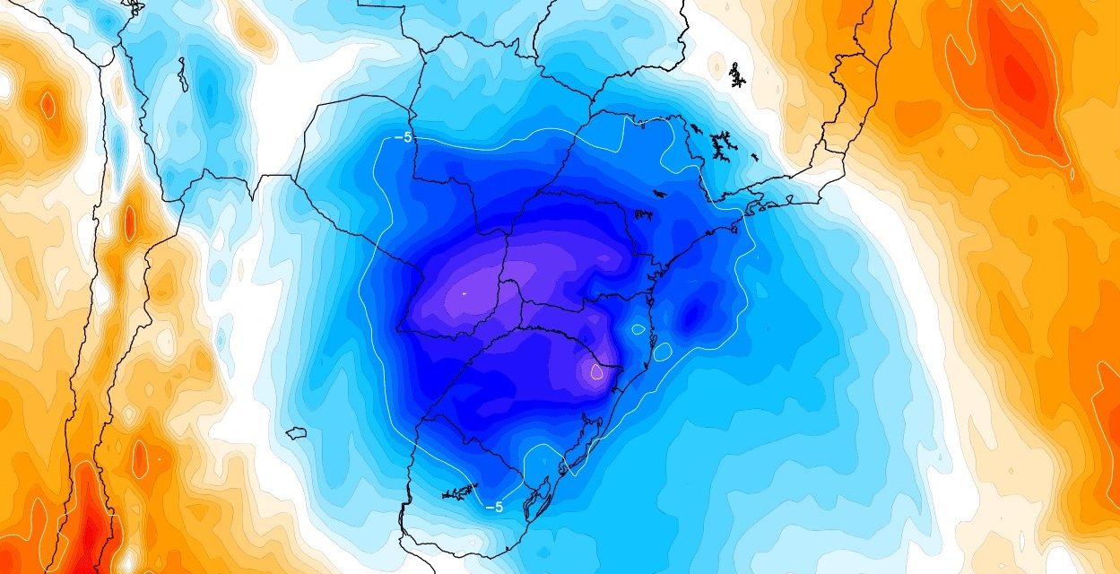 <span class="entry-title-primary">Veja o caminho que a massa de ar frio vai percorrer no Brasil</span> <h2 class="entry-subtitle">Massa de ar frio, a primeira mais forte deste outono, avança com previsão de acentuado resfriamento no Centro-Sul do país</h2>