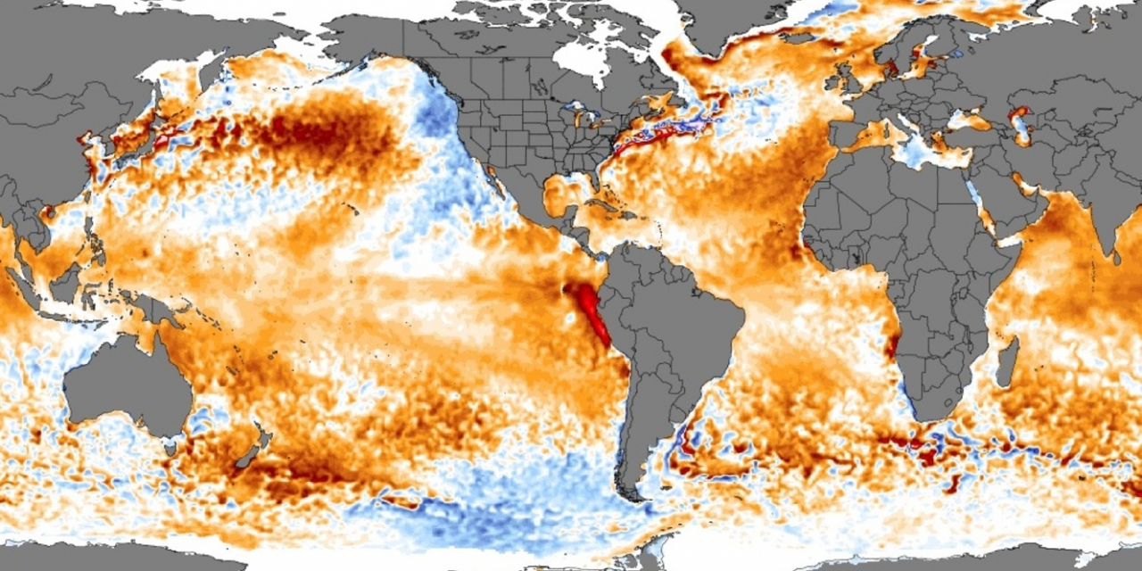 <span class="entry-title-primary">Aquecimento acelerado e recorde dos oceanos em abril alarma cientistas</span> <h2 class="entry-subtitle">Temperatura média dos oceanos do planeta atingiu níveis jamais vistos neste mês em aquecimento acelerado que espanta os cientistas </h2>
