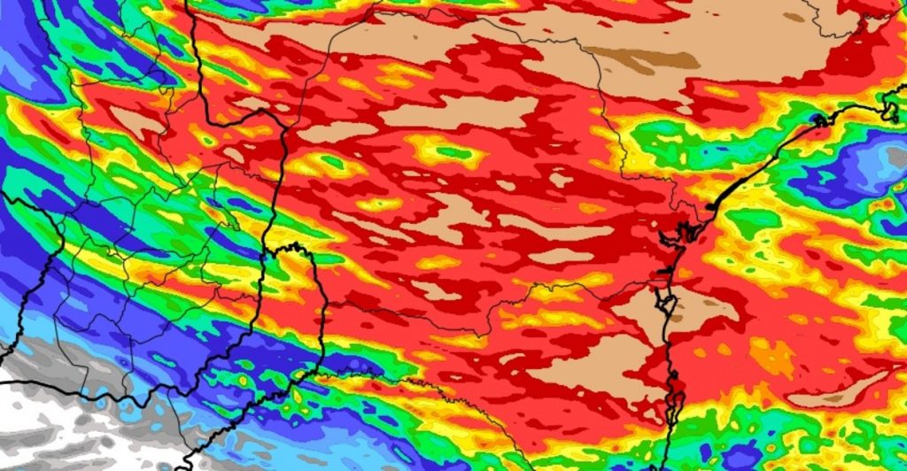 Muita chuva neste começo de semana em Santa Catarina e Paraná