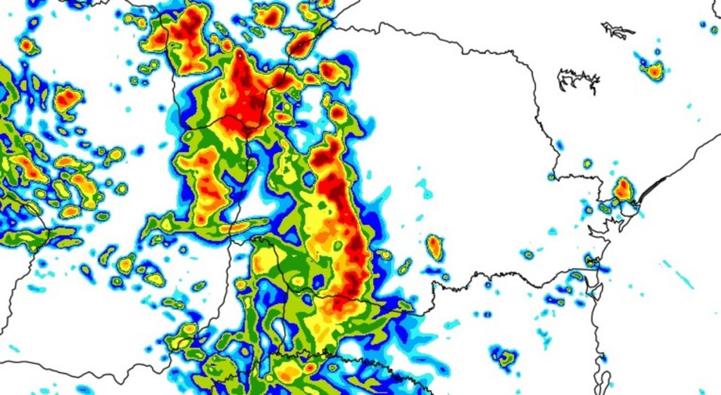 Linha de instabilidade com temporais atingirá Paraná e Santa Catarina