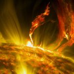 Tempestade solar mais forte em oito anos