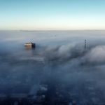 Imagens mostram cidade entre mar de nuvens no Rio Grande do Sul