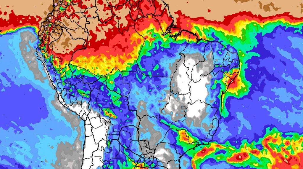 Previsão do tempo: tendência de chuva para dez dias (31/5/2023)
