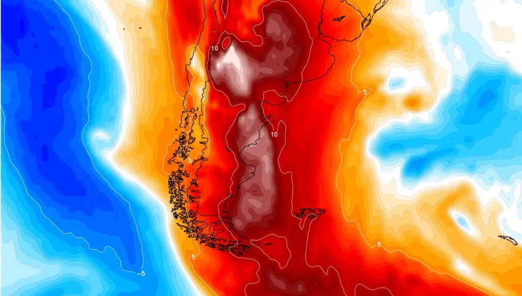 Calor na Argentina vai se fazer sentir aqui?
