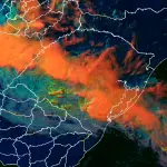 Frente fria avança com chuva e acentuada queda da temperatura