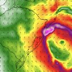 **ALERTA** Perigosa situação de chuva e vento por ciclone na costa
