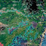 Imagens de satélite mostram a extensão das inundações pelo ciclone