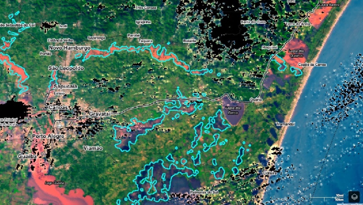 <span class="entry-title-primary">Imagens de satélite mostram a extensão das inundações pelo ciclone</span> <h2 class="entry-subtitle">Imagens do satélite europeu Sentinel-3 deste fim de semana registram as inundações no litoral e nas bacias do Sinos e Caí </h2>