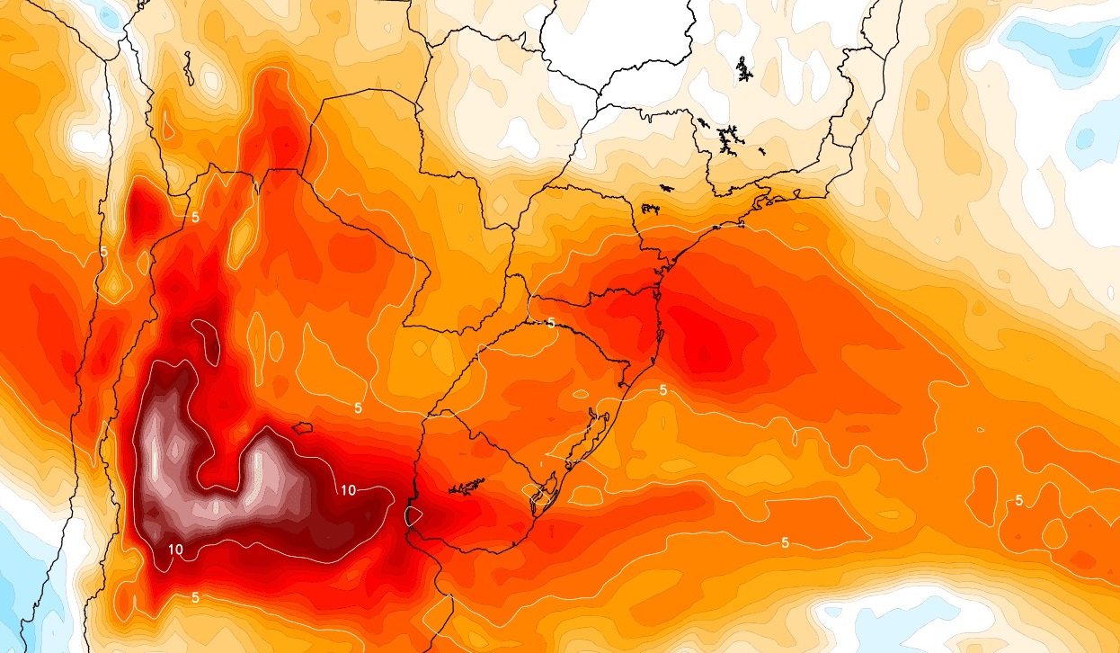 <span class="entry-title-primary">Vem aí uma sequência de dias abafados, úmidos e até de calor</span> <h2 class="entry-subtitle">Massa de ar muito quente para esta época do ano vai persistir por dias seguidos sobre as latitudes médias da América do Sul </h2>