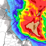 Aviso de chuva excessiva no Rio Grande do Sul e Santa Catarina