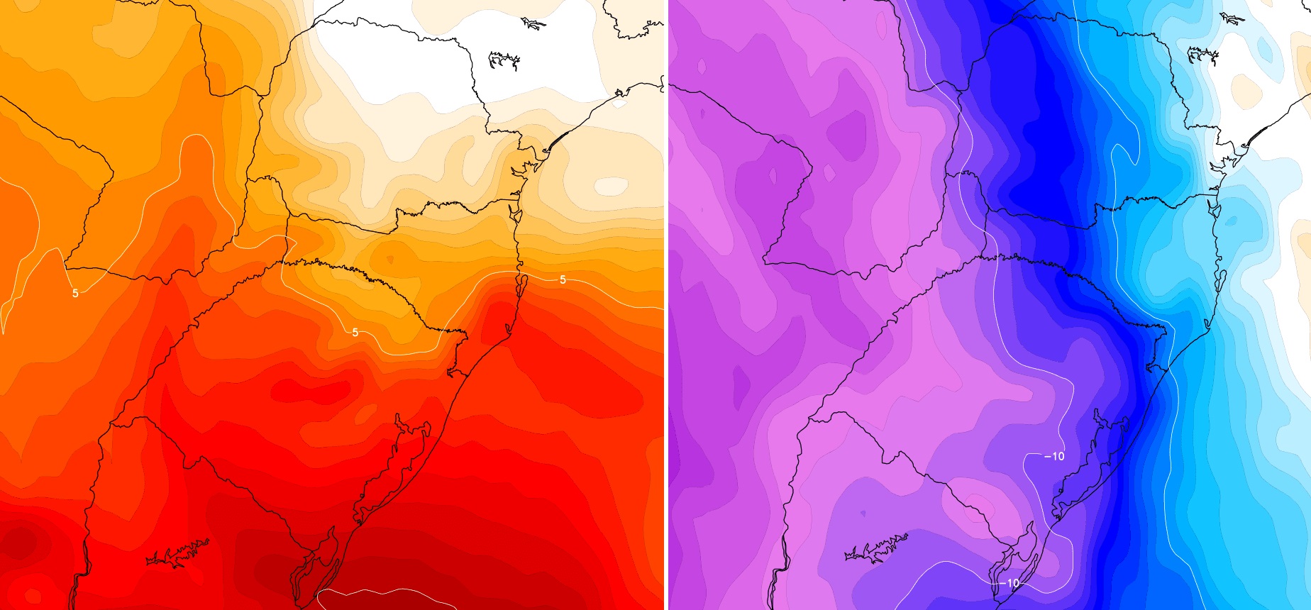 <span class="entry-title-primary">Choque térmico: calor de 30°C dará lugar a frio abaixo de zero</span> <h2 class="entry-subtitle">Frente fria rompe bloqueio atmosférico e propicia a chegada de enorme massa de ar polar de trajetória continental</h2>