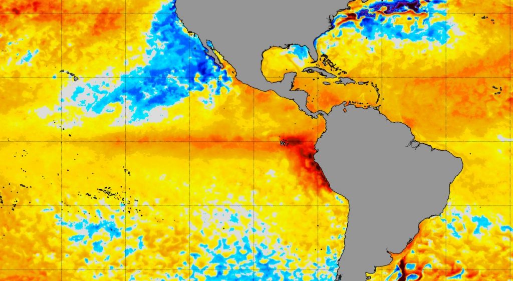 Principal indicador atmosférico cada vez mais com sinal de El Niño