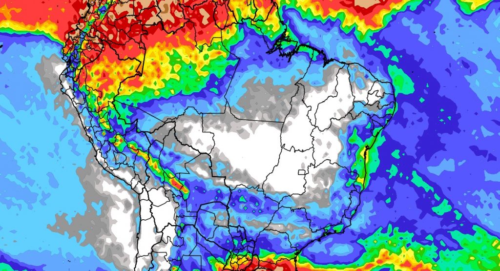 Previsão do tempo: tendência de chuva para dez dias (11/7/2023)