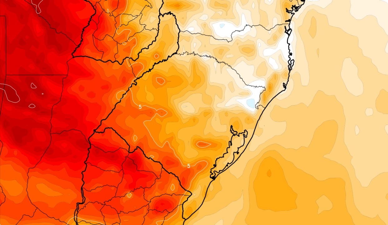 <span class="entry-title-primary">Temperatura alta continua antes da chegada da chuva</span> <h2 class="entry-subtitle">Marcas nos termômetros devem seguir elevadas para a época do ano até quinta antes de uma frente fria e baixa pressão com muita chuva</h2>