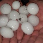 Frente fria traz granizo no Uruguai e muda o tempo no Rio Grande do Sul