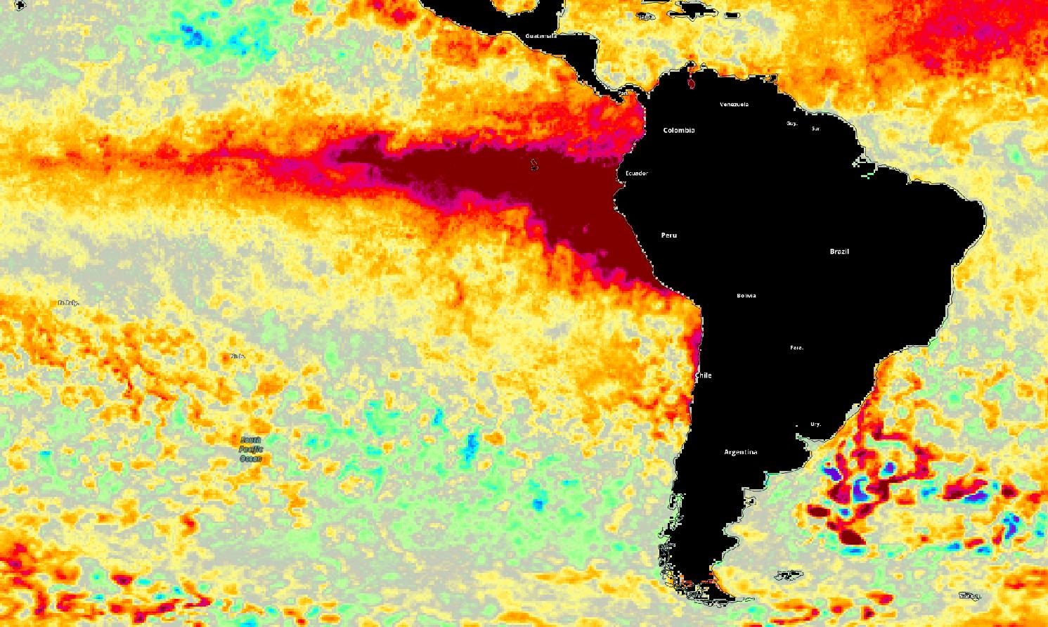 <span class="entry-title-primary">El Niño na costa da América do Sul é o mais intenso em 25 anos</span> <h2 class="entry-subtitle">Pacífico Equatorial Leste jamais esteve com a temperatura tão acima da média desde o Super El Niño de 1997</h2>