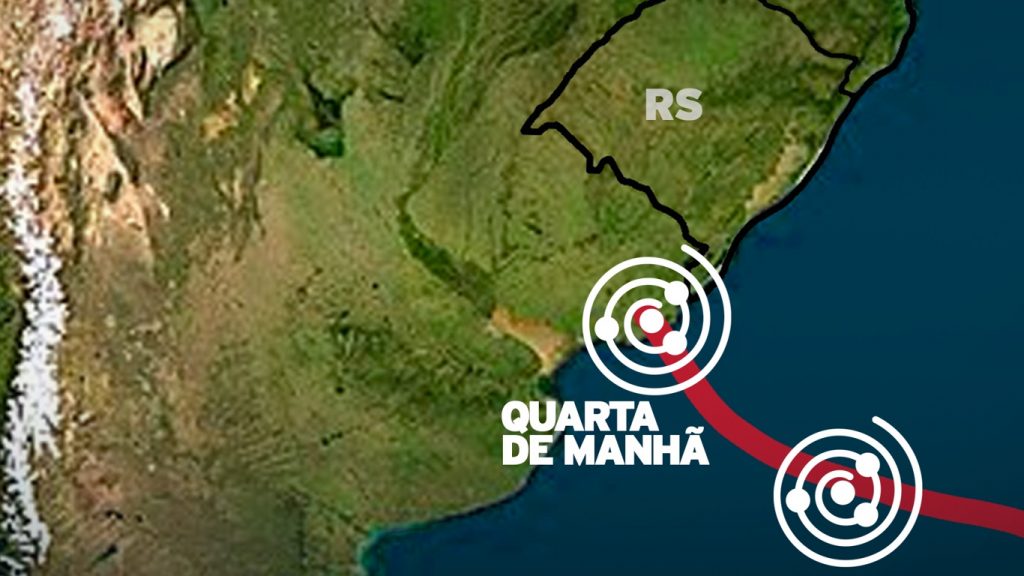 Veja a rota do ciclone extratropical que se forma nesta quarta-feira