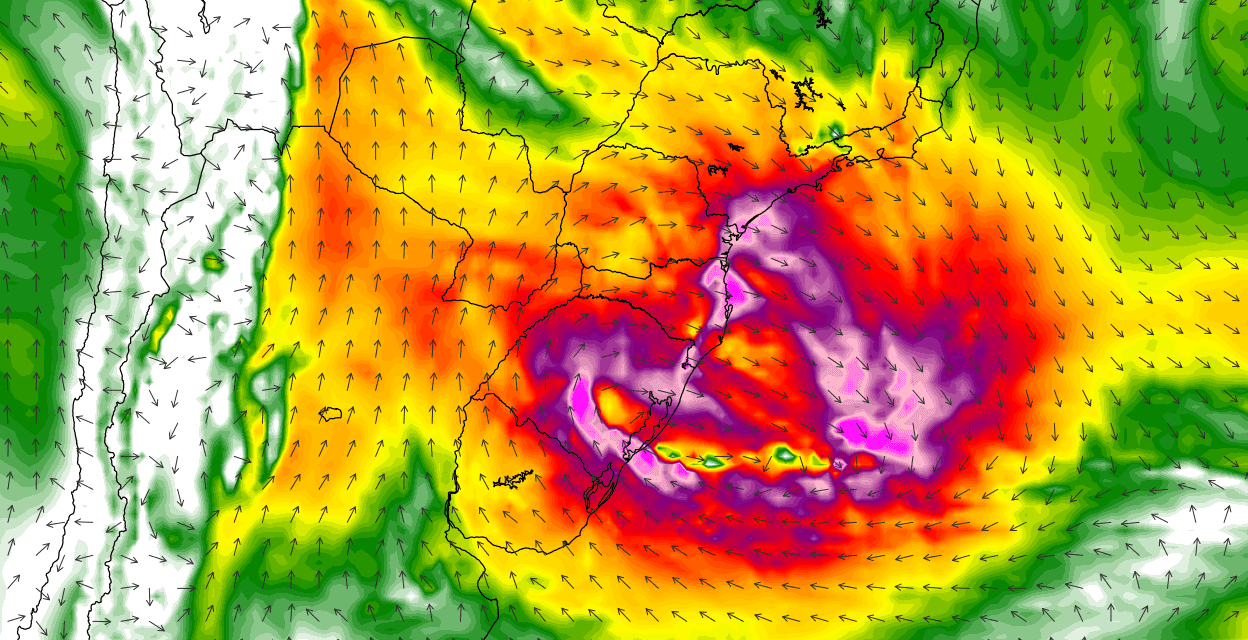 <span class="entry-title-primary">Ciclone intenso se forma no Sul – Veja o que esperar hora a hora</span> <h2 class="entry-subtitle">Veja a cronologia do ciclone e seus impactos na chuva e no vento no Centro-Sul do Brasil na previsão para hoje e amanhã</h2>