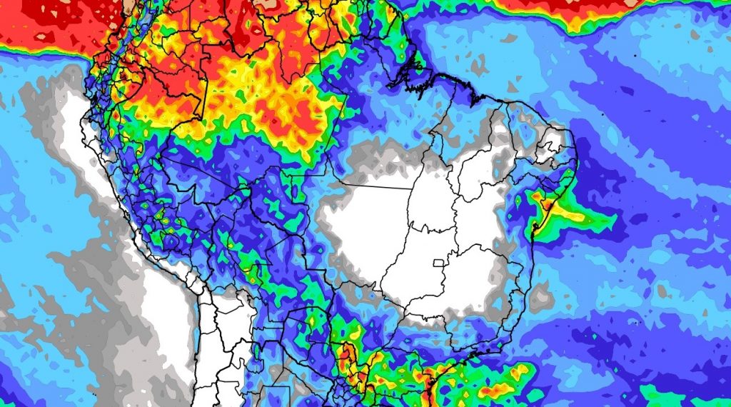 Previsão do tempo: tendência de chuva para dez dias (1/8/2023)