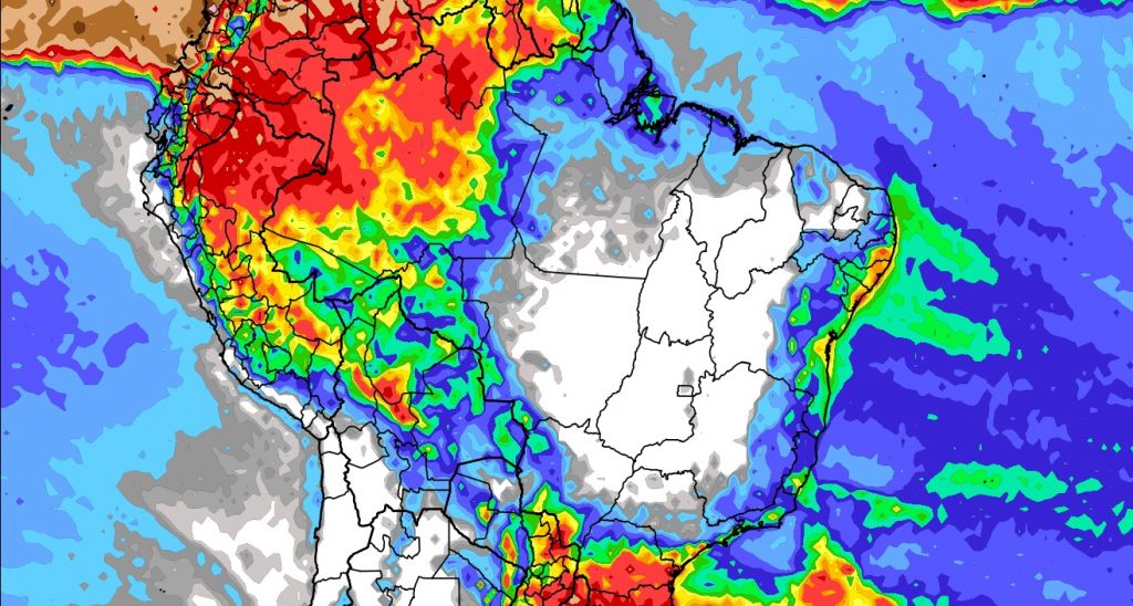 Previsão do tempo: tendência de chuva para dez dias (8/8/2023)