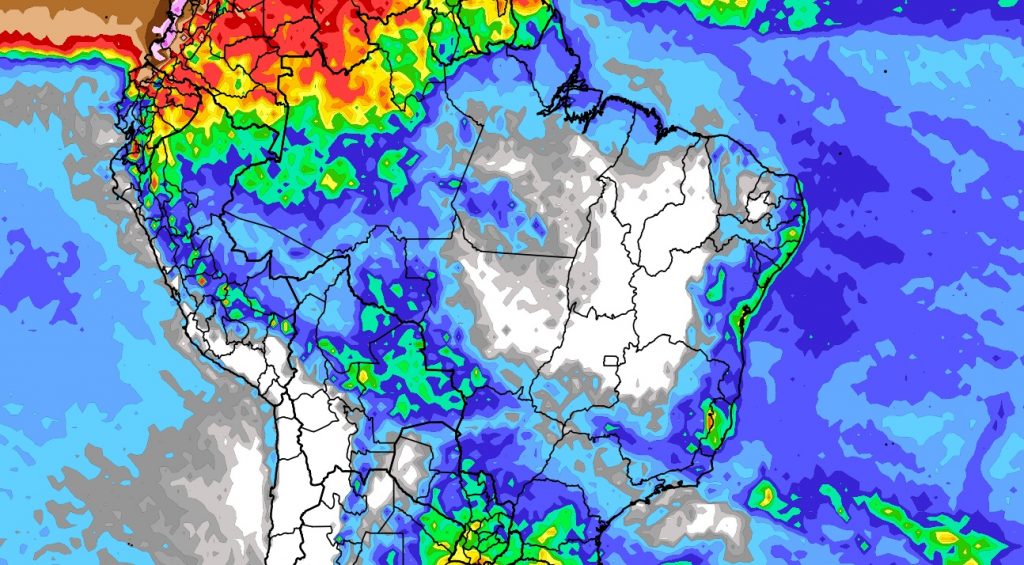 Previsão do tempo: tendência de chuva para dez dias (15/8/2023)