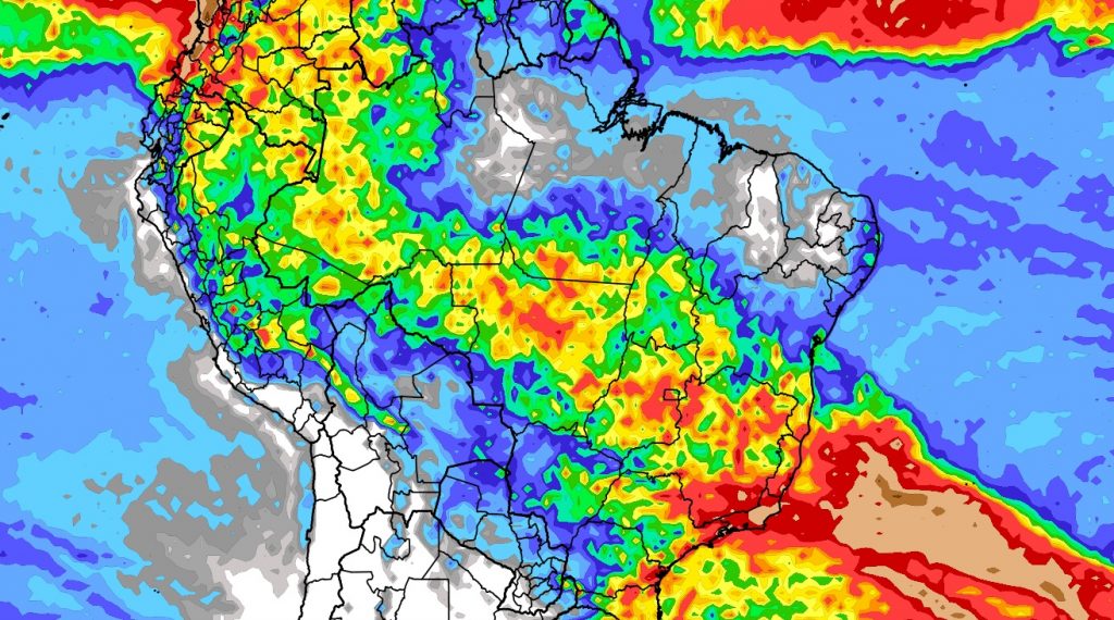Previsão do tempo: tendência de chuva para dez dias (22/8/2023)