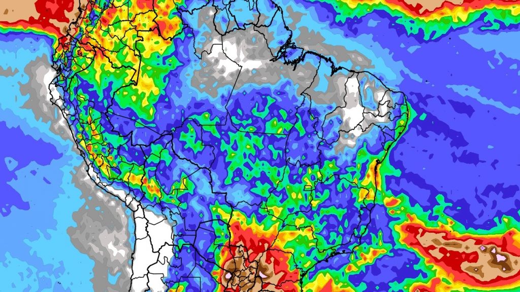 Previsão do tempo: tendência de chuva para dez dias (29/8/2023)