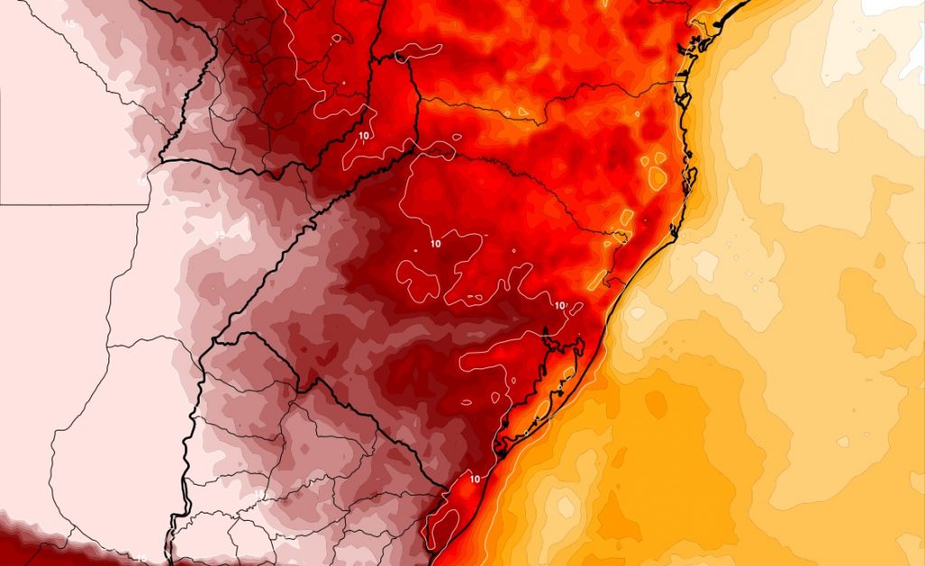 Massa de ar muito quente ganha força e vem aí uma tarde de calor