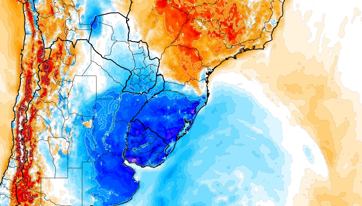 <span class="entry-title-primary">Massa de ar frio vai derrubar a temperatura e trazer geada no fim de semana</span> <h2 class="entry-subtitle">Fim de semana será marcado pelo ingresso de uma massa de ar frio no Sul do Brasil com frio mais intenso no Rio Grande do Sul </h2>