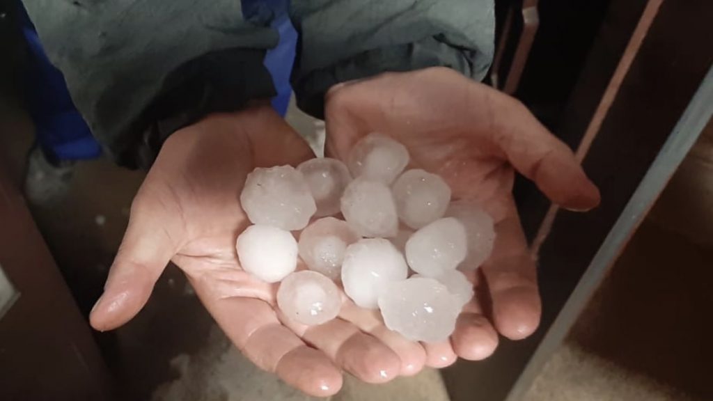 Granizo é o maior risco no primeiro dia da onda de temporais