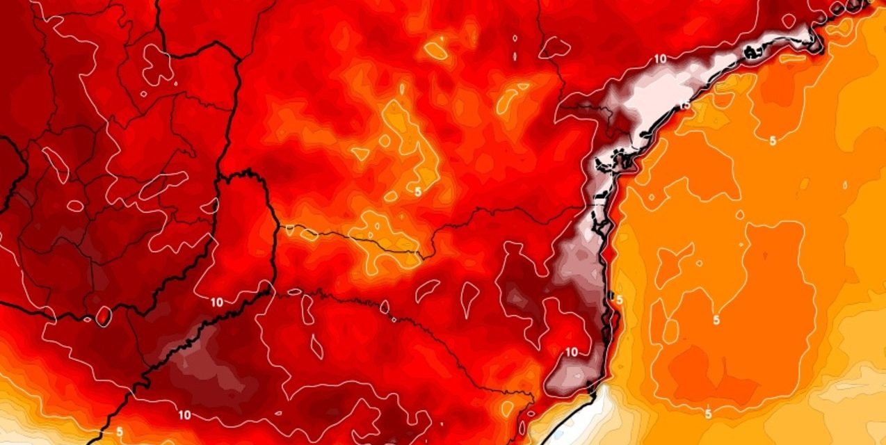 <span class="entry-title-primary">Vento gerará calor intenso na costa entre Santa Catarina e São Paulo</span> <h2 class="entry-subtitle">Temperatura muito acima média durante a tarde e no período da noite é esperada entre os litorais catarinense, paranaense e paulista</h2>