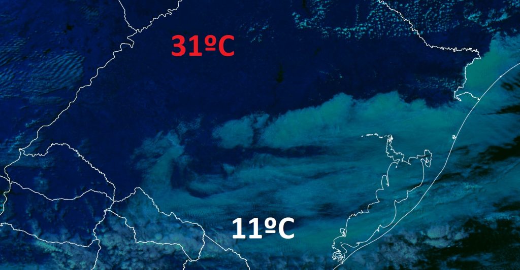 Verão e inverno no mesmo estado: de 11ºC a 31ºC na mesma hora