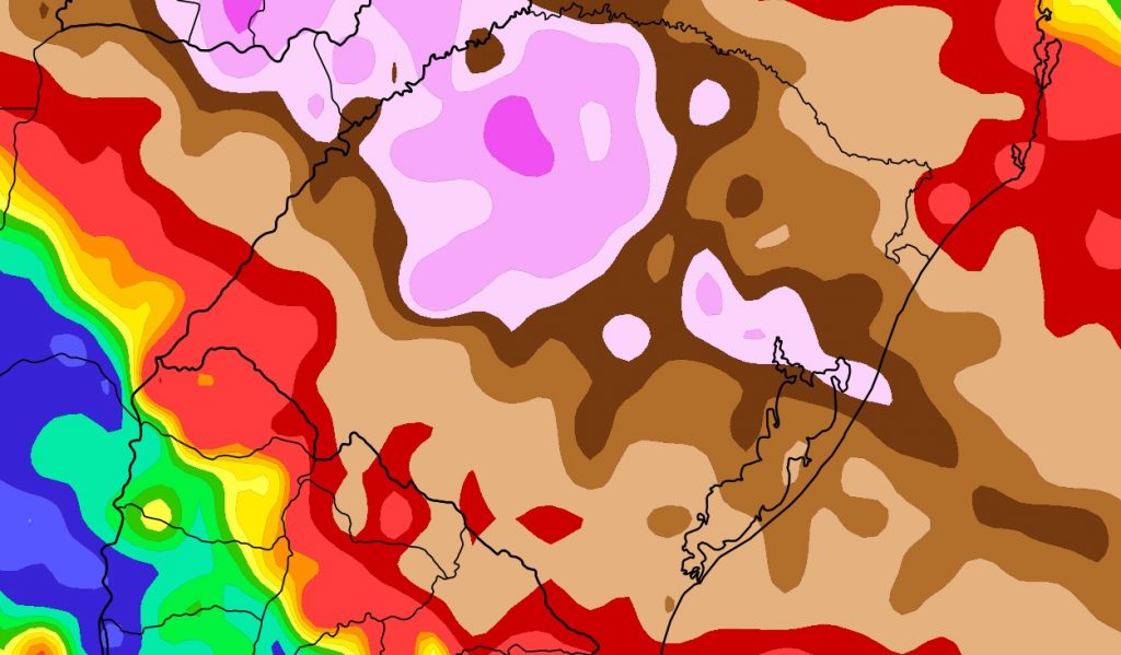 Alerta: chuva virá com volumes excepcionais de até 300 mm a 500 mm