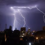 Chuva intensa, muitos raios, vento e granizo neste começo de semana