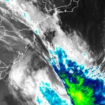 Ciclone extratropical se forma na costa e traz vento acima de 80 km/h