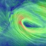 Ciclone se forma na costa com vento forte e deve piorar cheia do Guaíba