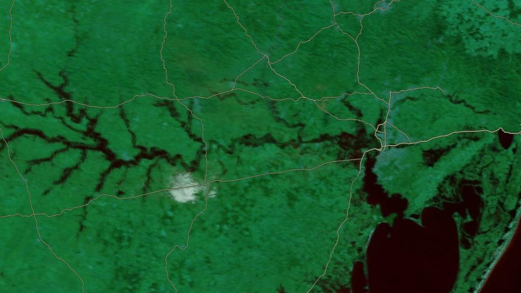 Satélites mostram que a chuva mudou o mapa do Rio Grande do Sul