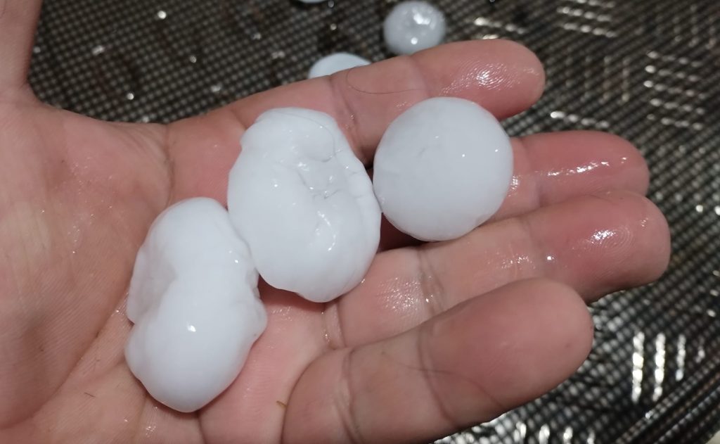 Vendaval e granizo grande causam estragos na região das Missões