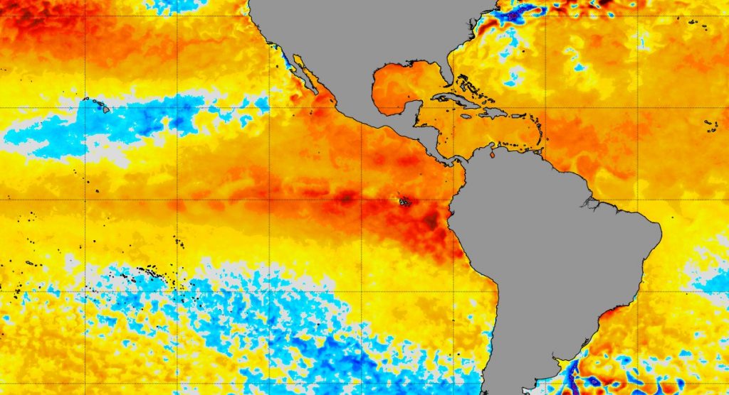 El Niño ganha força no Pacífico e vai seguir se intensificando