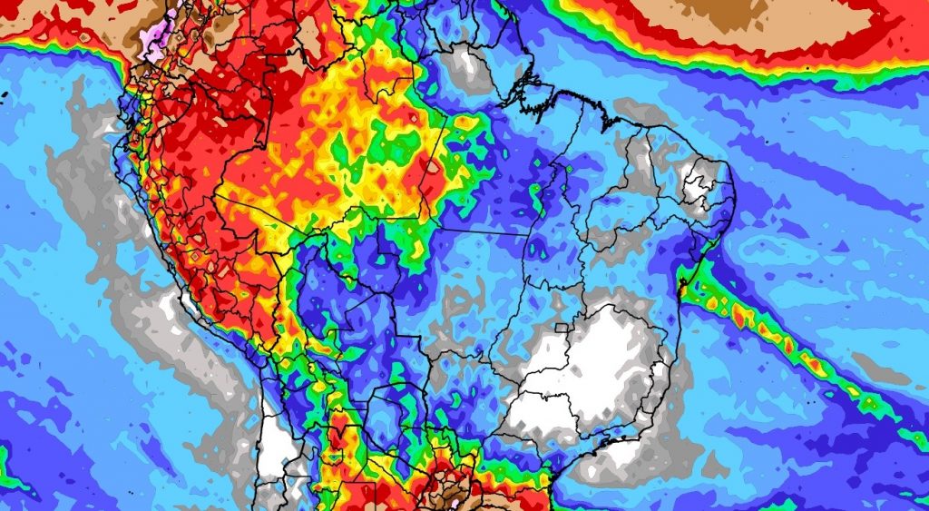 Previsão do tempo: tendência de chuva para dez dias (07/11/2023)
